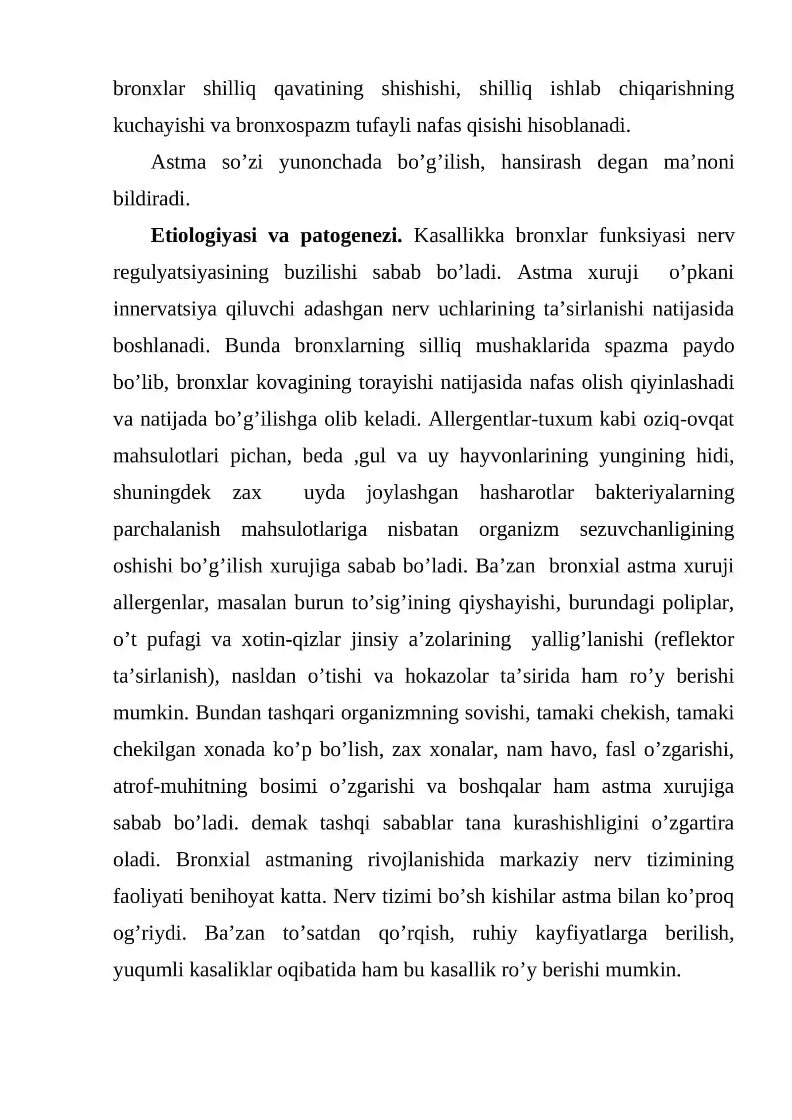 Bronxial astma, plevrit kasalligi, yurak yetishmovchiligi, kollaps va shokda birinchi yordam ko'rsatish 3