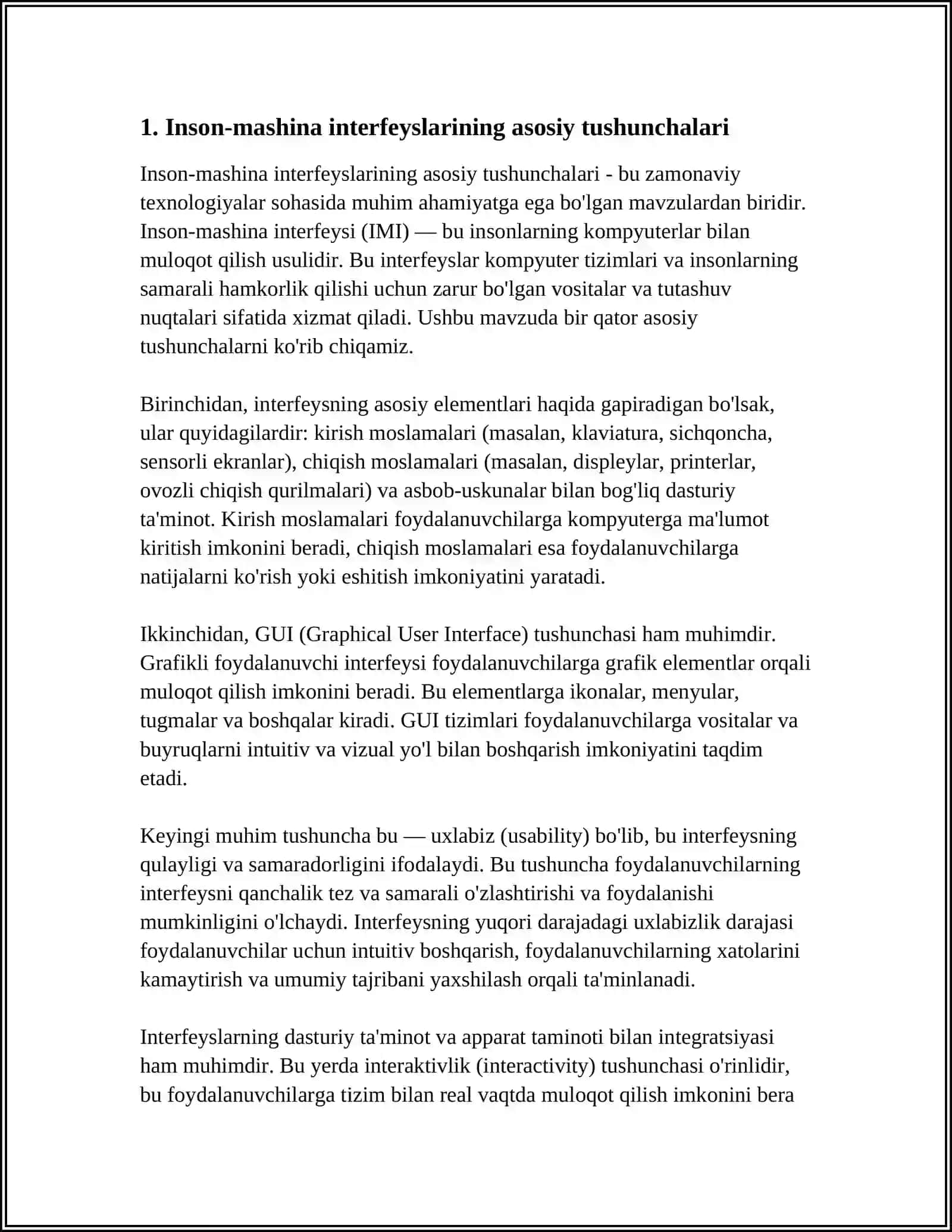 O'RNATILGAN TIZIMLAR UCHUN INSON- MASHINA INTERFEYSI (HMI) LOYIHALASH 3
