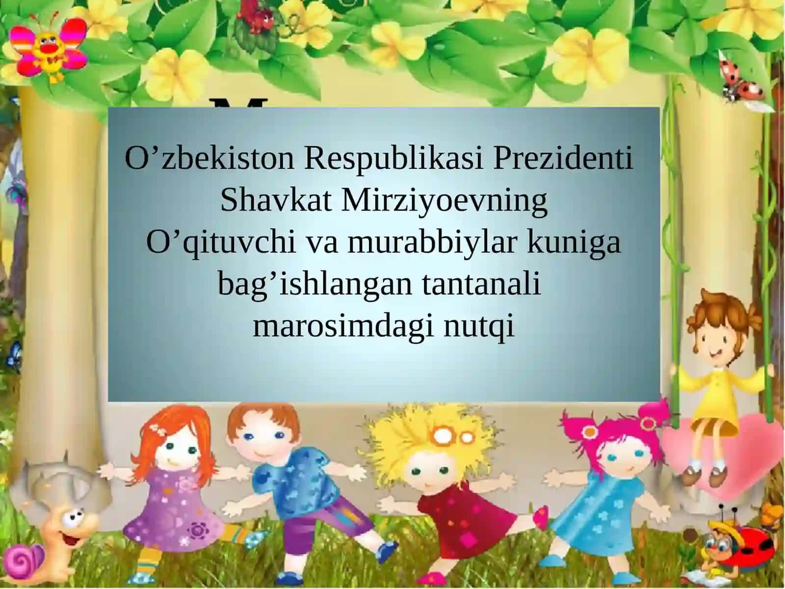 “TA’LIM TARBIYA JARAYONINING MAZMUNI” MAVZUSIDAGI TAQDIMOTI 3