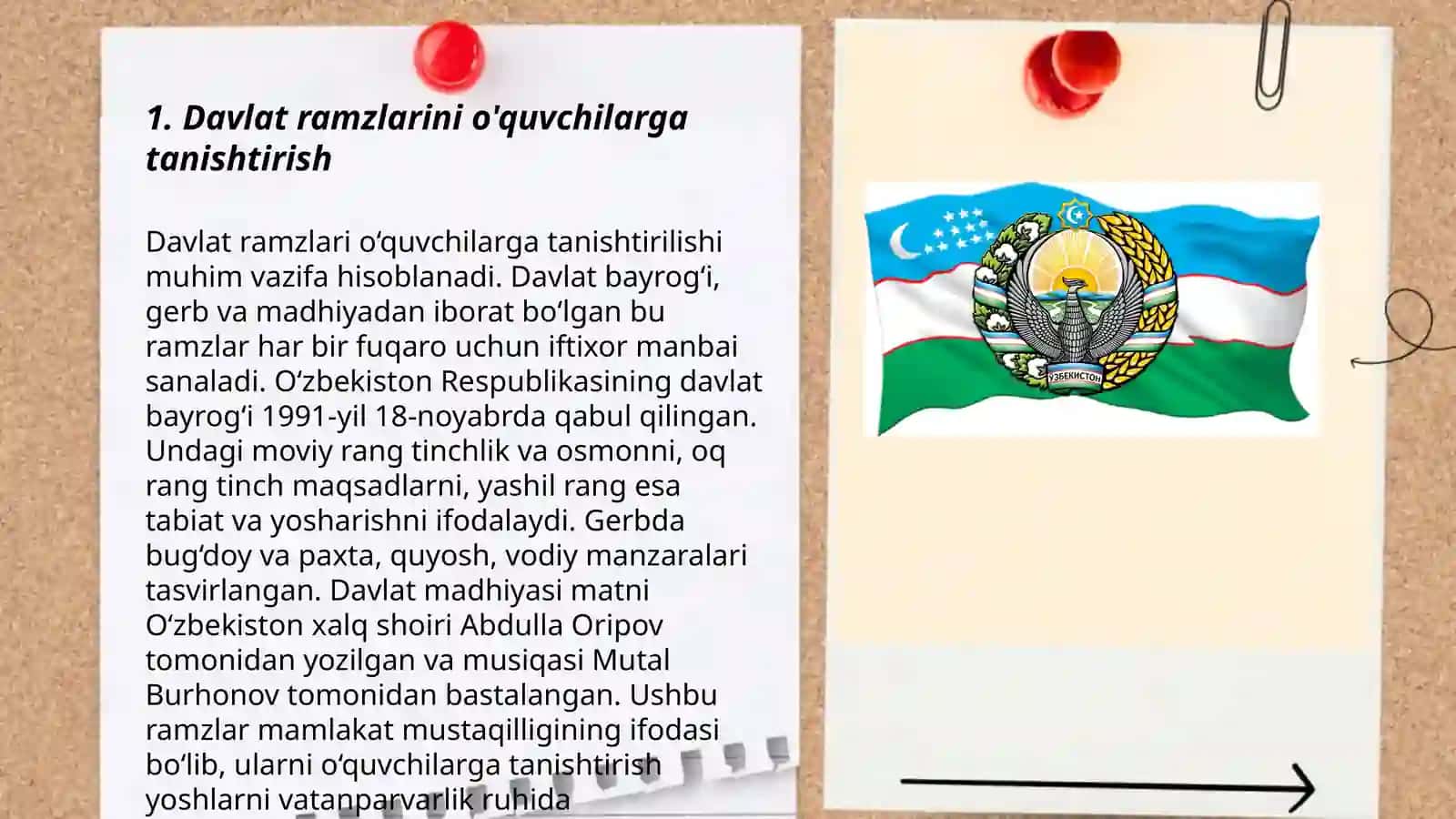 Òquvchilarga fuqorolik tarbiyasini berish jarayonida davlat ramzlari (Madhiya,Gerb,Bayroq) dan foydalanish 3