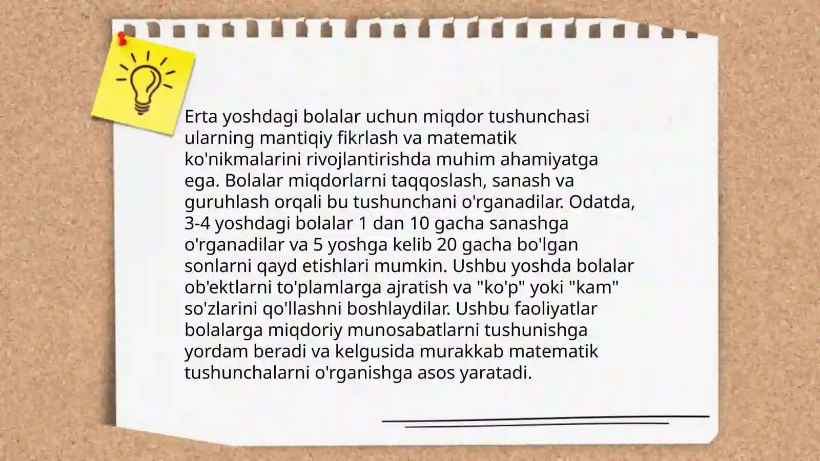 Erta yoshdagi bolalarning predmetlar miqdorini idrok qilishining o'ziga xosligi 3