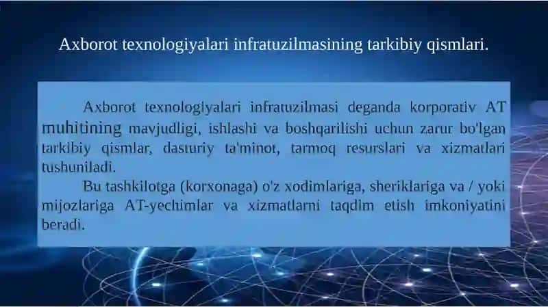 Axborot texnologiyasining infratuzilmasi 3