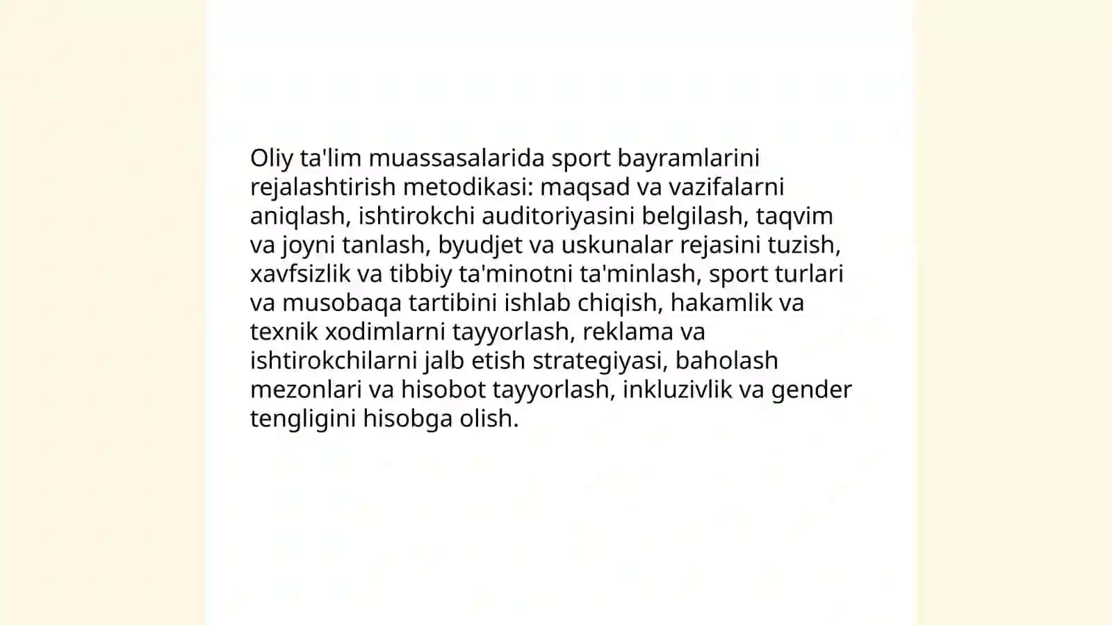 Talabalar sport bayramlari va sog‘lomlashtirish tadbirlarini tashkil etish va о‘tkazish metodikasi 3