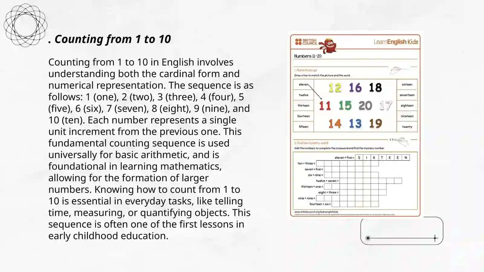 Numbers in Engilsh for kids 3