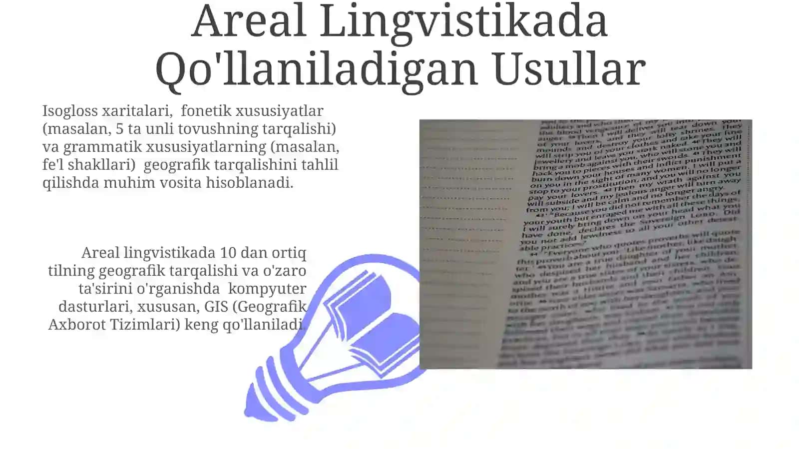 Areal lingvistika haqida tushuncha, uning metodlari va manbalari 3