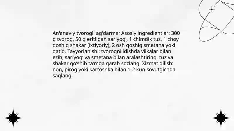 An'anaviy tvorogli agʻdarma 3