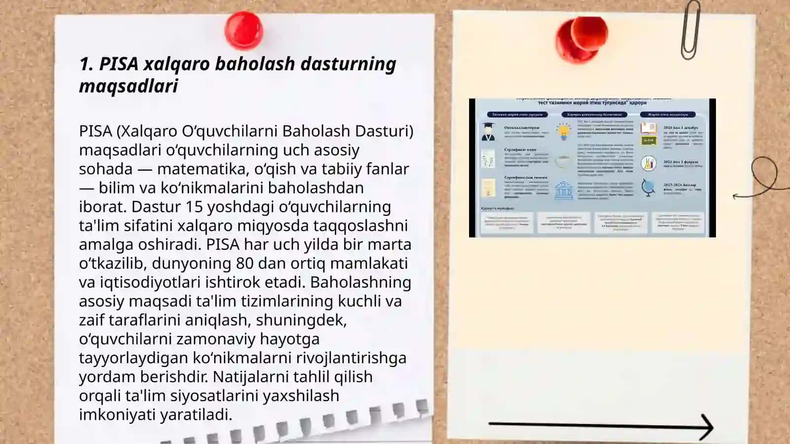 Pisa xalqaro baholash dasturidan asosiy va innovatsion yo‘nalishlar va tadqiqot o‘tkazish shakllari 3