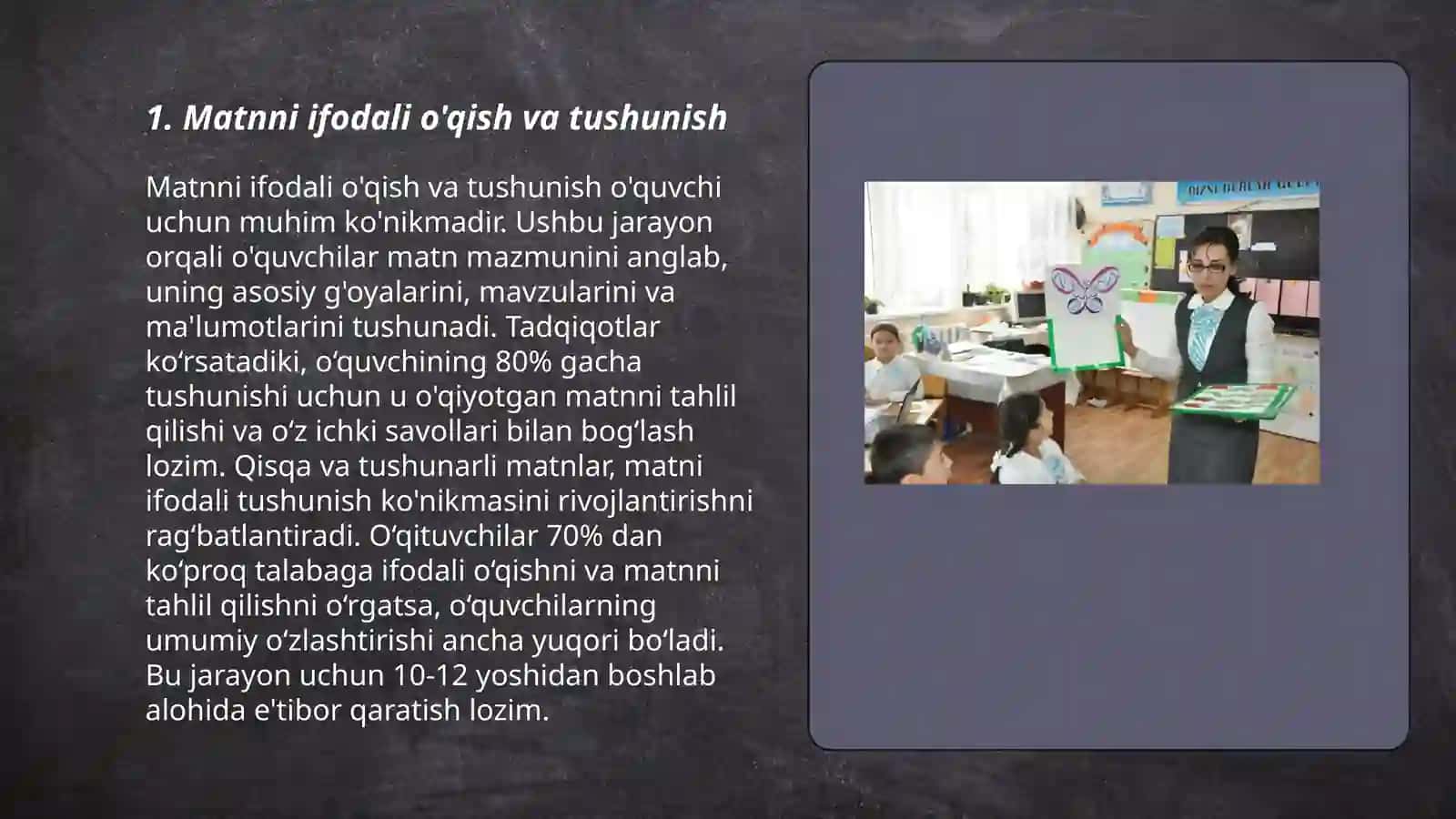 Matnni ifodali o'qish va tushunish 3