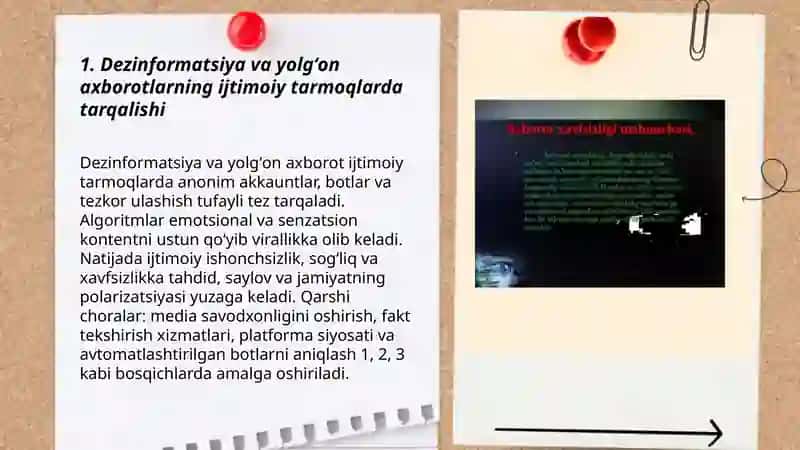 Ijtimoiy tarmoqlar va axborot ishonchliligi muommosi 3