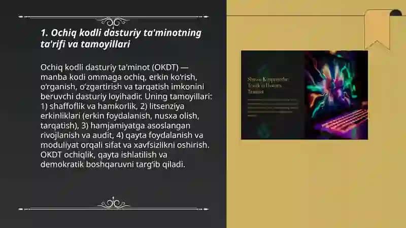 Ochiq kodli dasturiy ta'minot 3
