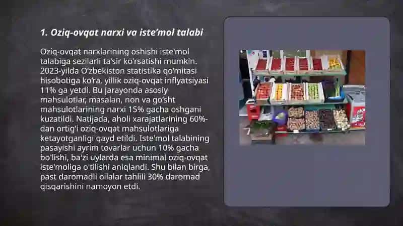 Oziq-ovqat mahsulotlarining narxi va uning oziq-ovqat mavjudligiga ta'siri 3
