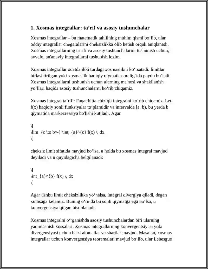 Xosmas Integrallar 3