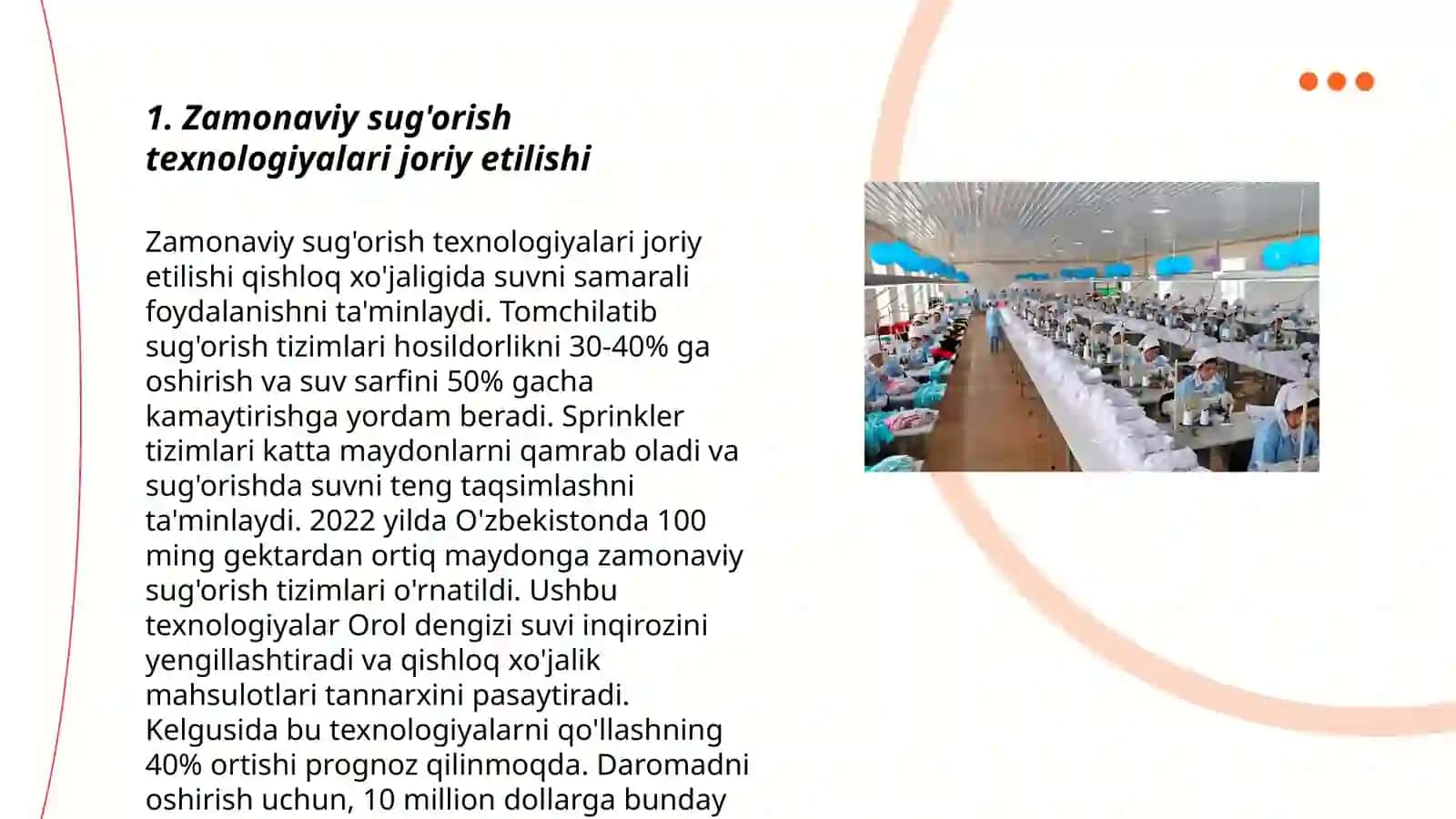 Zamonaviy sug'orish texnologiyalari joriy etilishi 3