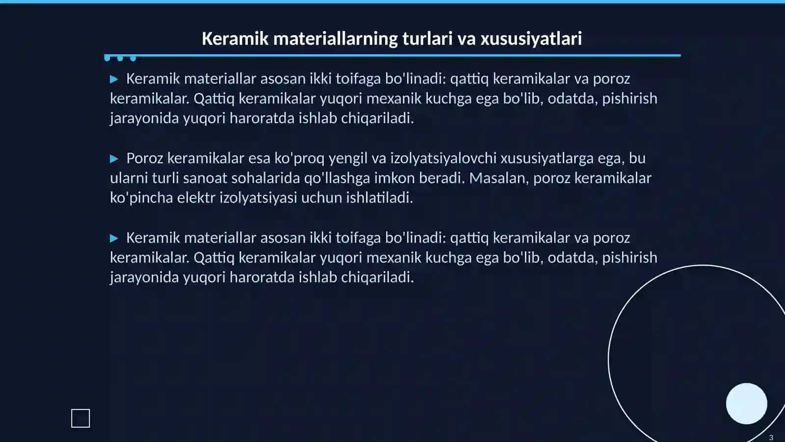 Keramik materiallarning umumiy texnologik tizimi 3