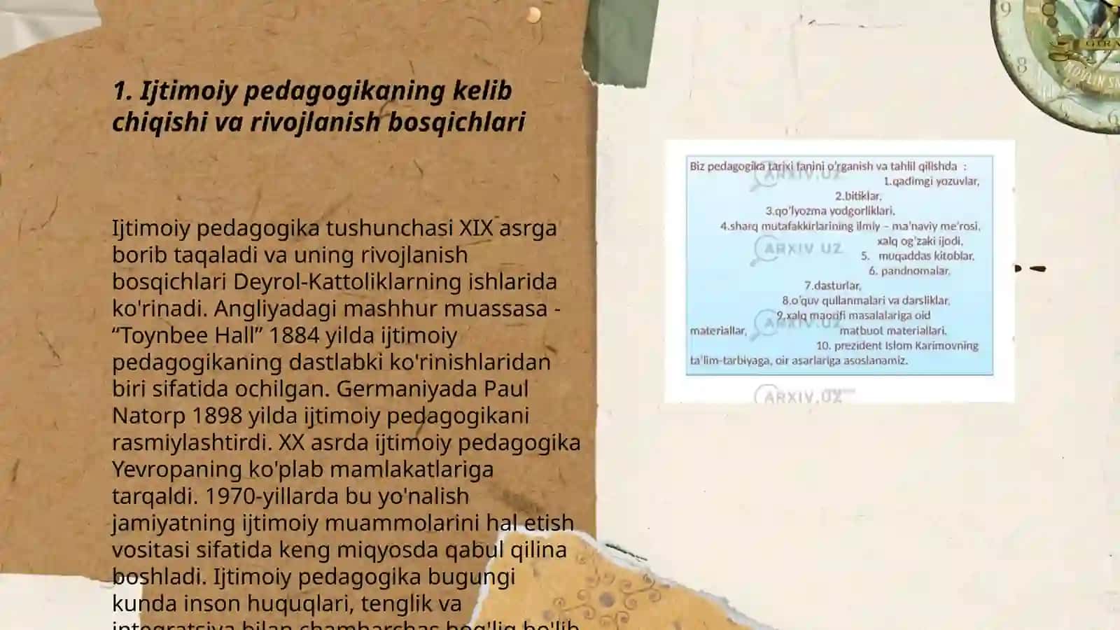 Õzbekistonda ijtimoiy pedagogikaning rivojlanish tarixi 3