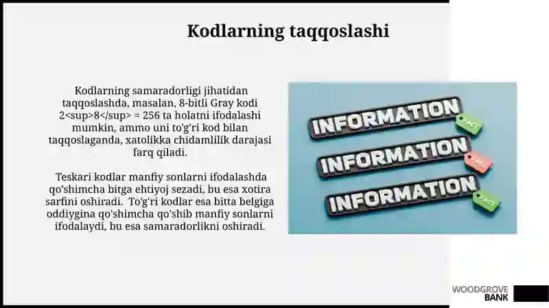 Axboratlarning tugʻri,teskari, toʻldiruvchi va madifikatsitalashgan kodlari 3