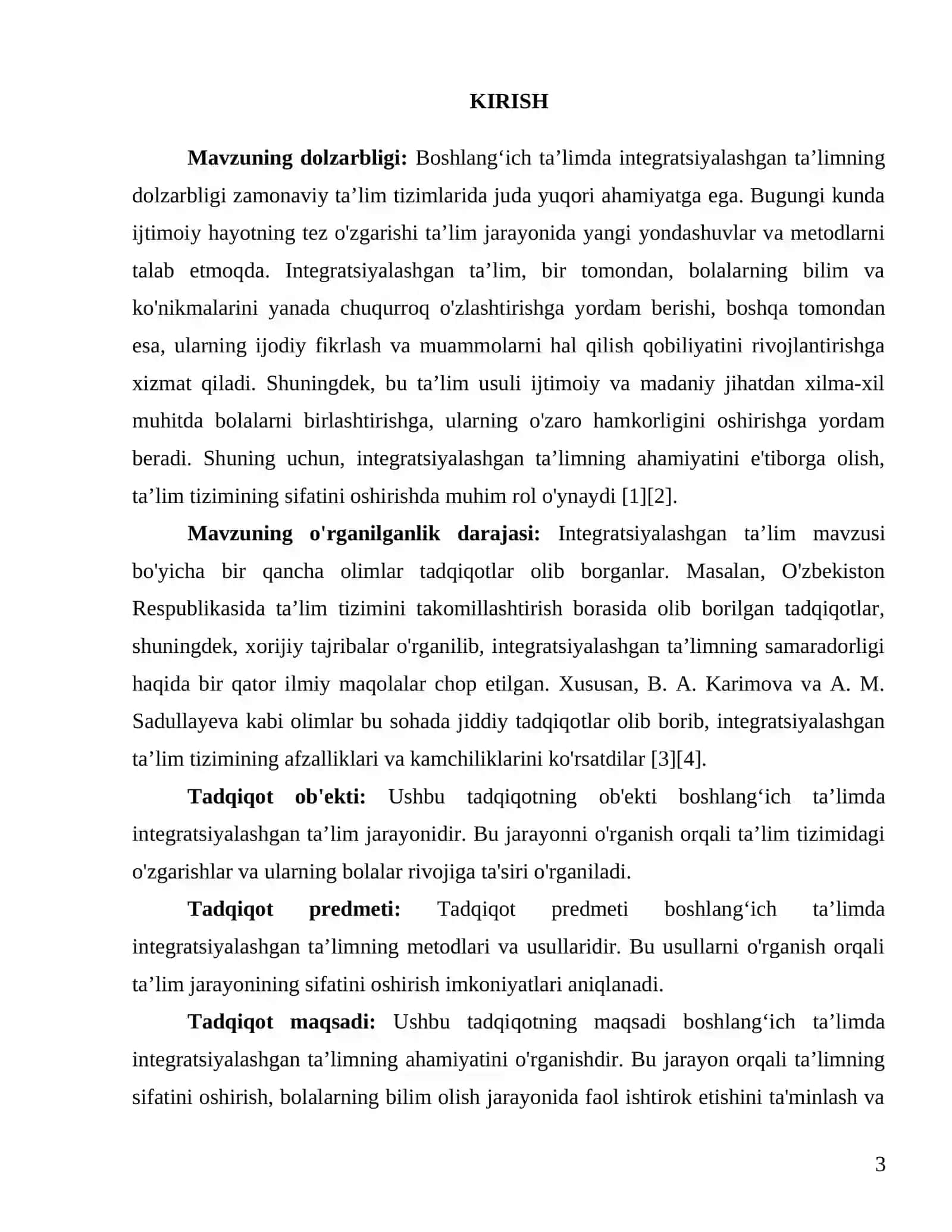 Boshlangʻich taʼlimda integratsiyalashgan taʼlimning ahamiyati 3
