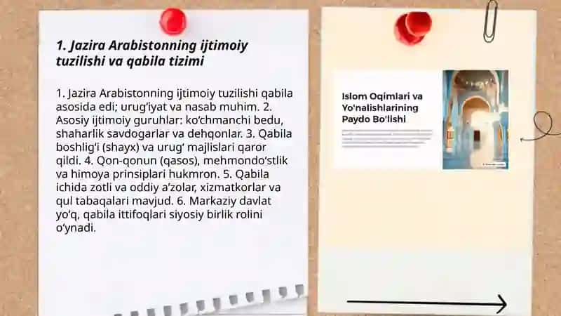 Islom dinining paydo boʻlishi ijtimoiy-siyosiy va madaniy sharoitlar 3