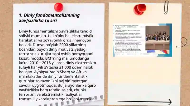 Diniy fundamentalizm, radikalizm va terrorizm xavfsizlikka tahdid 3