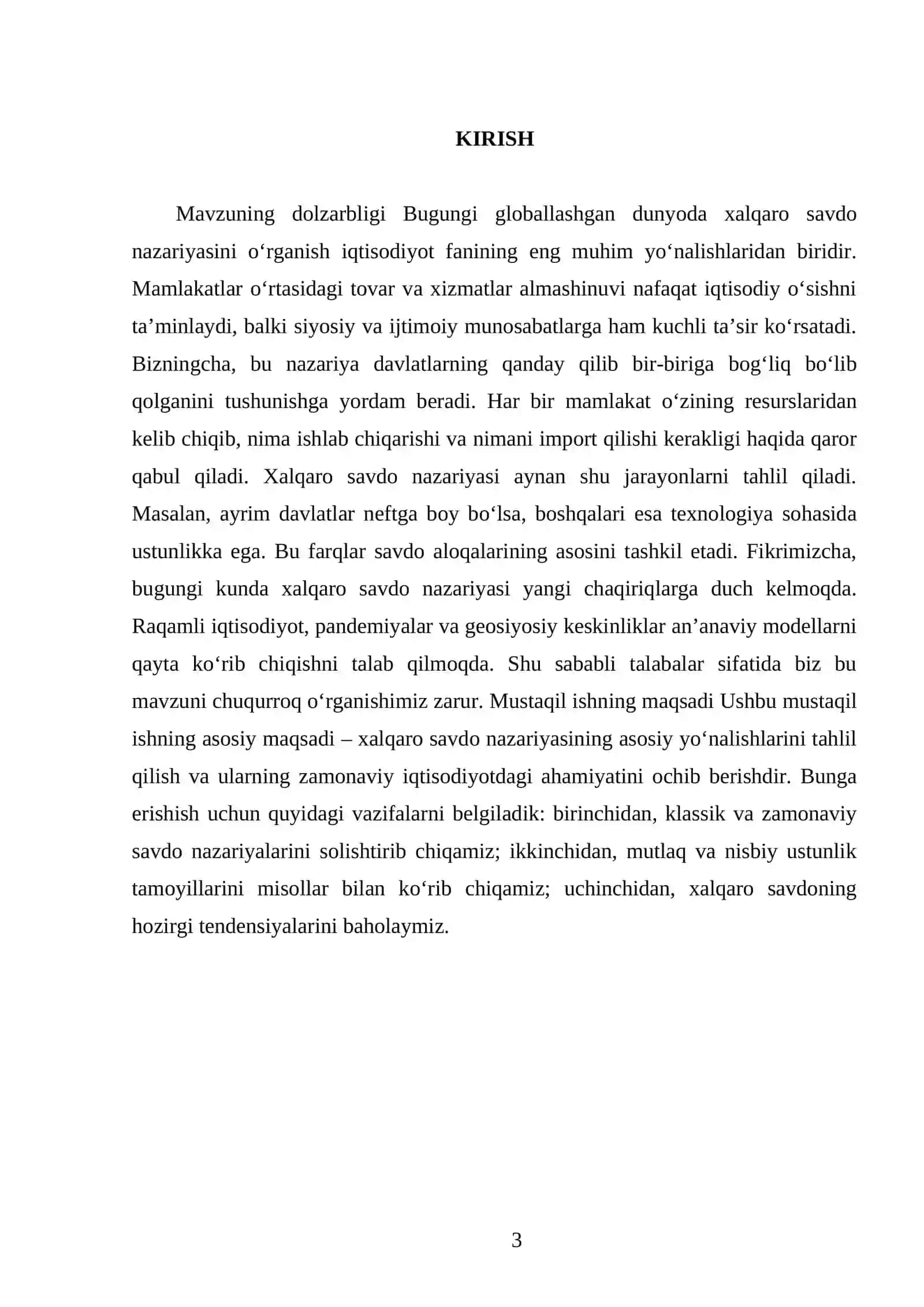 Xalqaro savdo nazariyasi 3