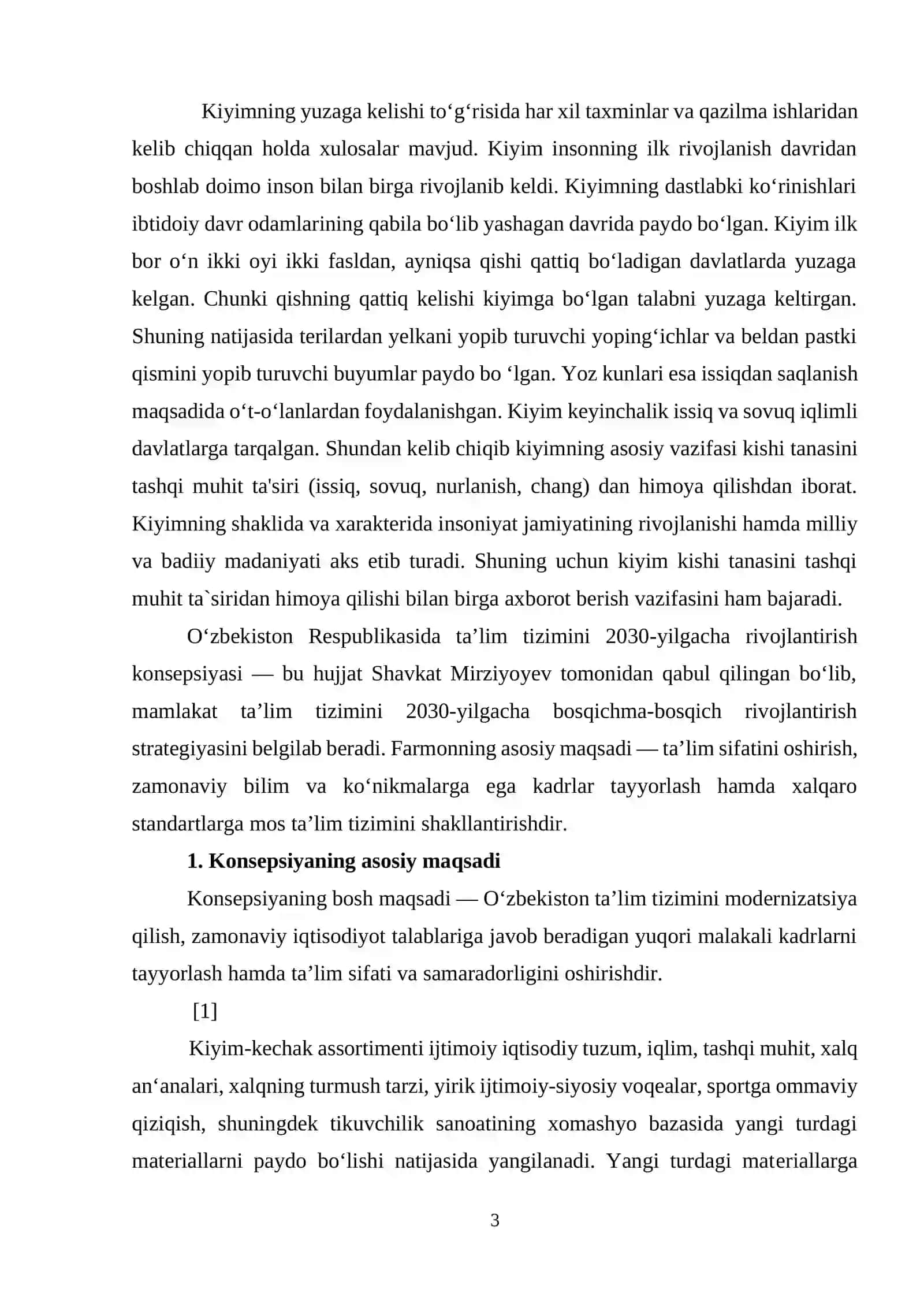 Tikuv buyumlarini konstruksiyalash va modellashtirishning avtomatlashtirilgan tizimlari 3