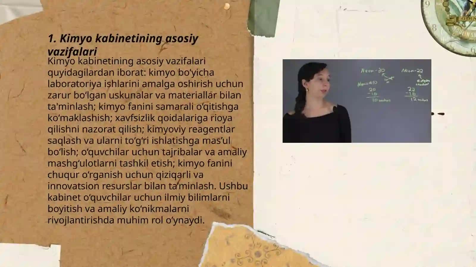 Kimyo kabinetining asosiy vazifalari 3