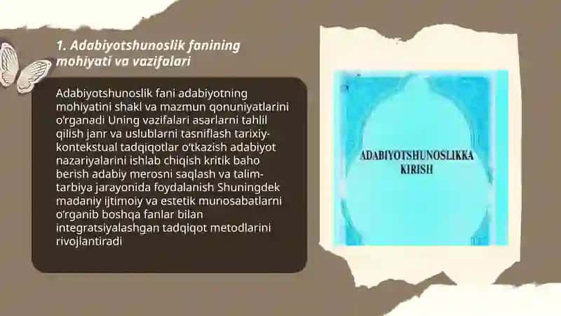 Adabiyotshunoslikka kirish va adabiyot nazariyasi 3