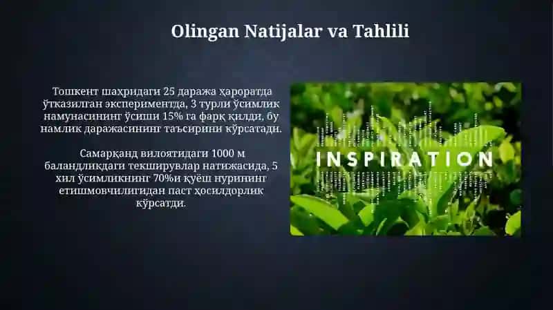 O'simliklarning O'sishi va Rivojlanishiga Ta'sir Etuvchi Omillar 3