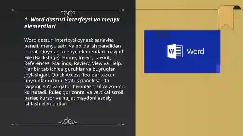 Word dasturi 3
