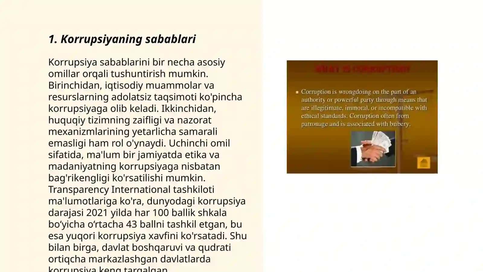 Korrupsiyaning sabablari 3