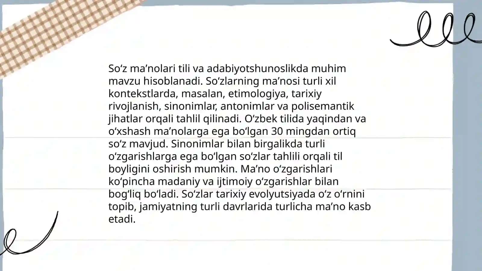 Oʻzbek tilshunosligida semantika 3