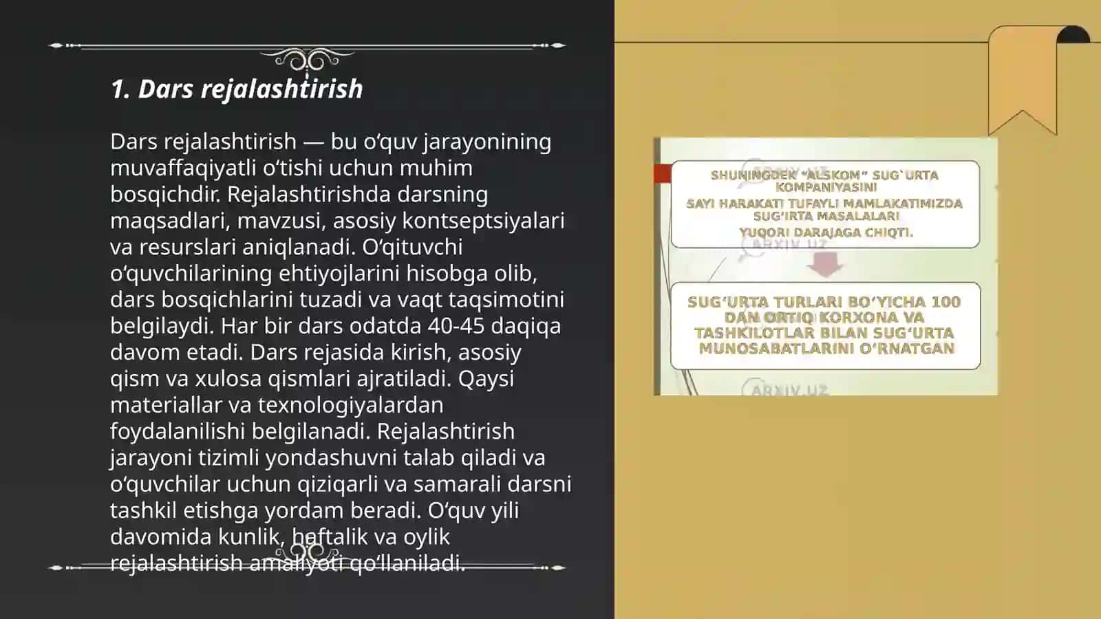 Dars-ta'limni tashkil etishning asosiy shakli 3