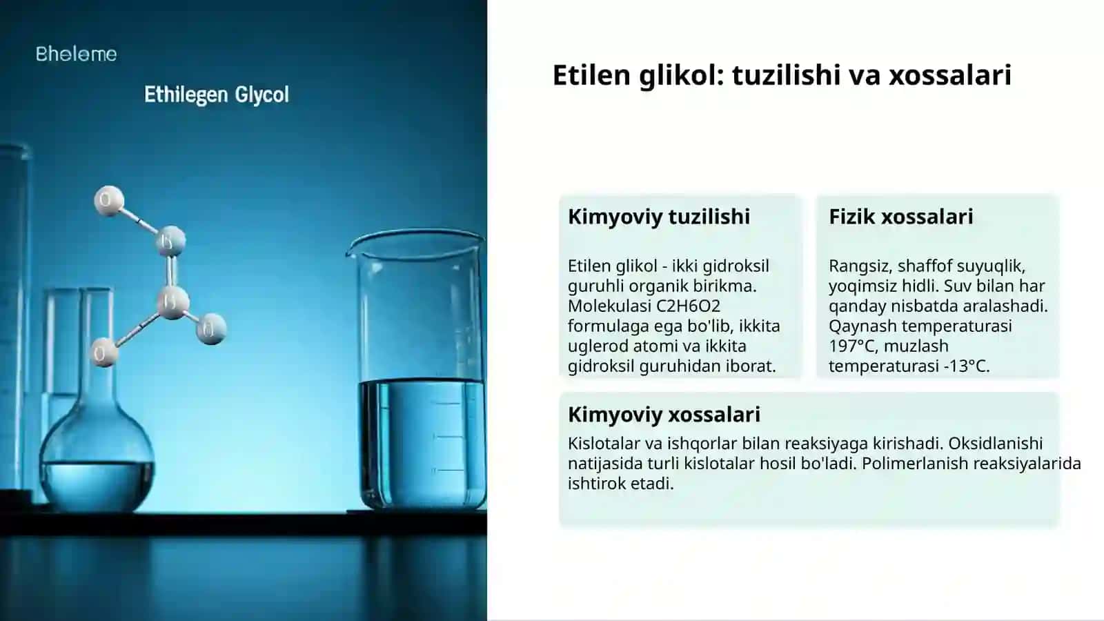 Ko'p atomli spirtlar: olinishi, xossalari va ishlatilishi 3