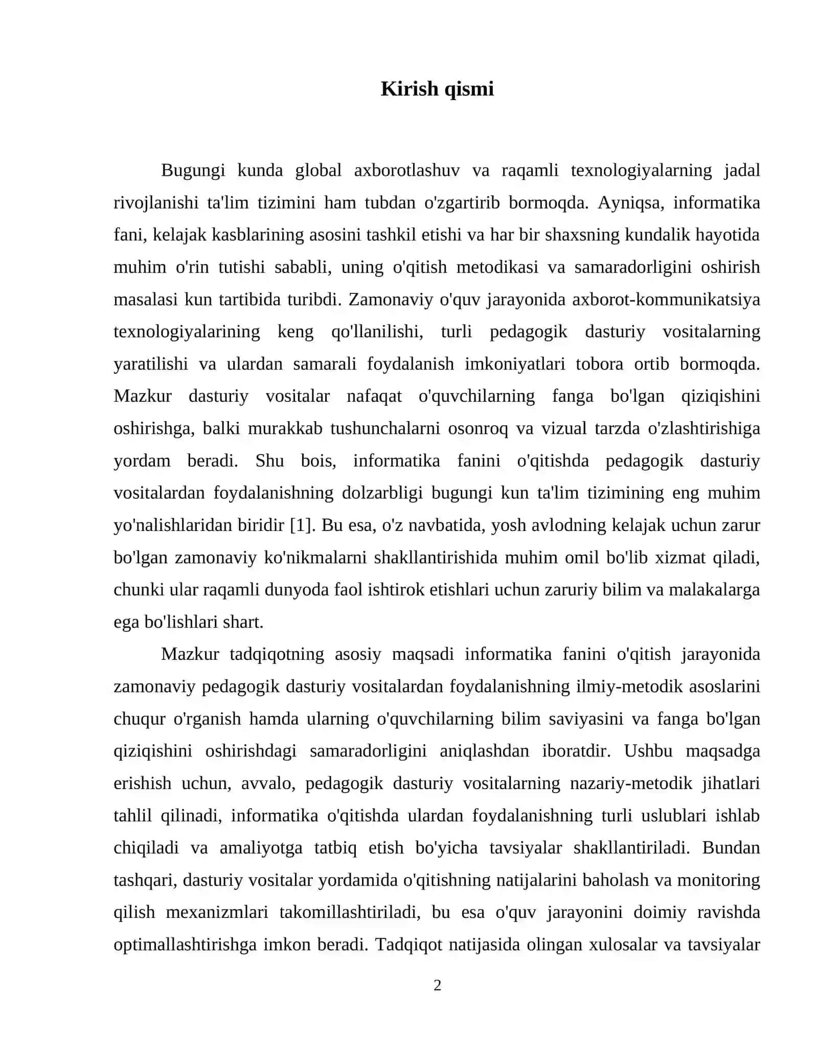 Pedagogika dasturiy vositalar yordamida informatika fanini o'qitish samaradorligini oshirish 3