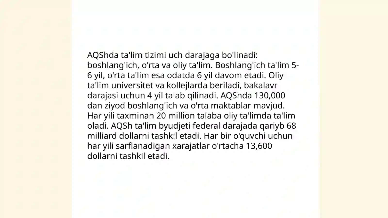 AQShda ta'lim tizimi 3