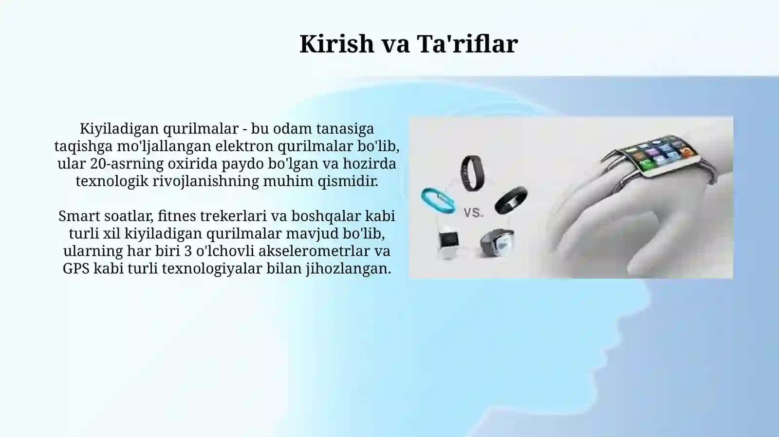 Wearable qurilmalar (aqli soatlar va boshqalar) 3
