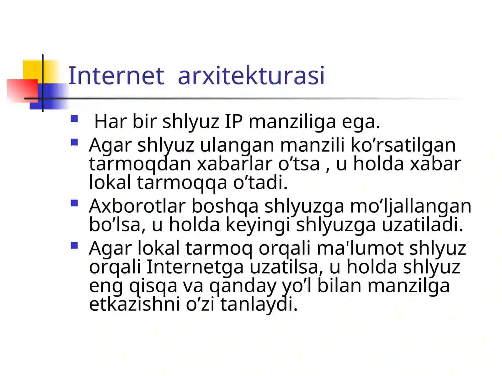 Internet arxitеkturasi 3