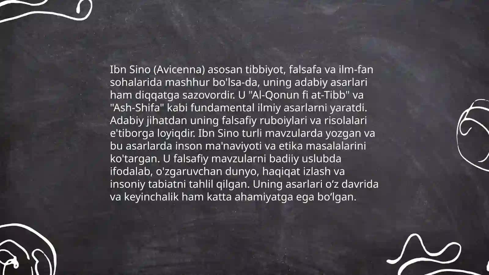 IBN Sinoning adabiy faoliyatiga oid asarlar annotatsiyasini tuzish 3