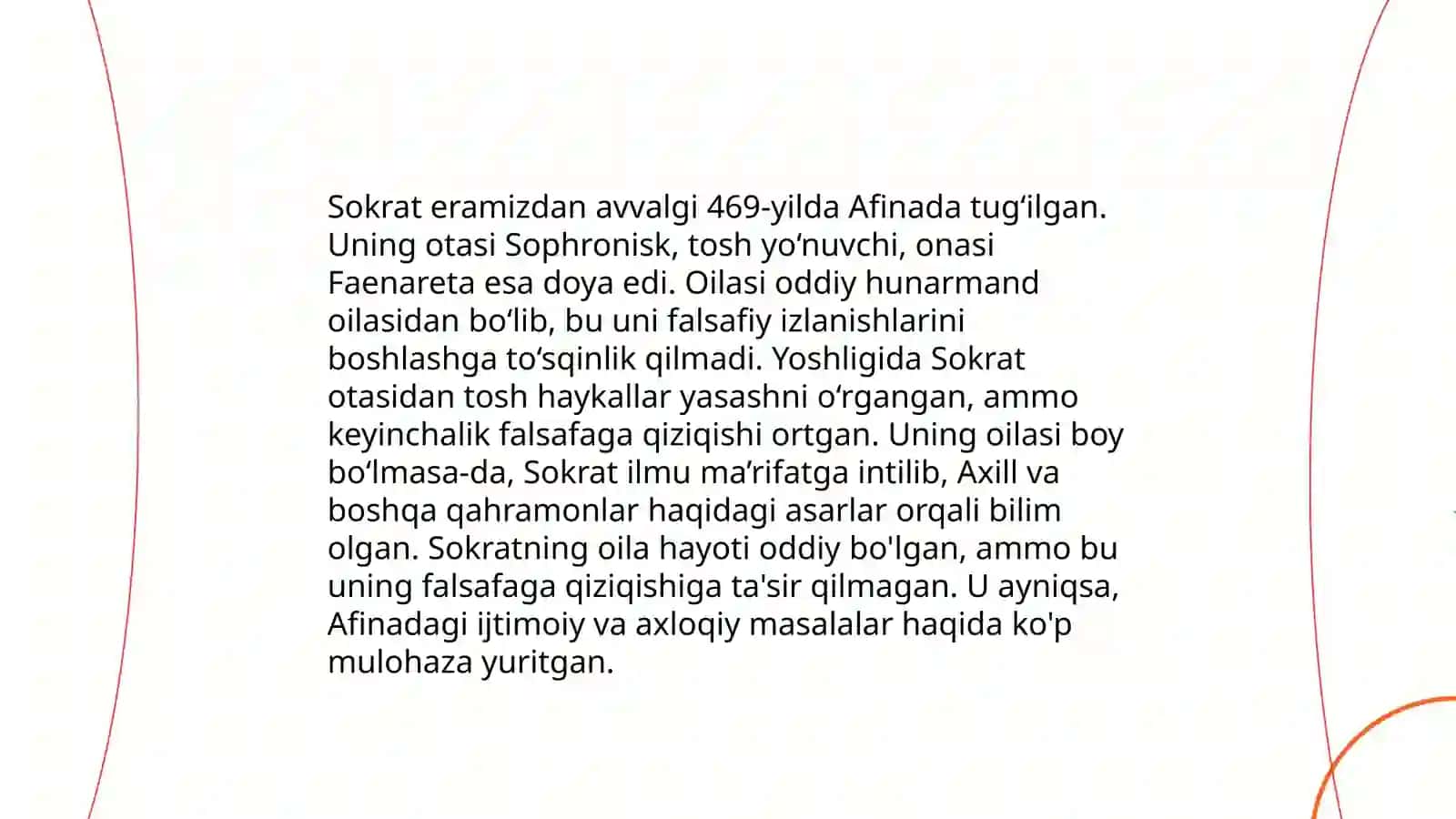 Sokratning hayoti va ijodi hamda kutubxonaga qoʻshgan buyuk hissalari va pedagogik gʻoyalari 3
