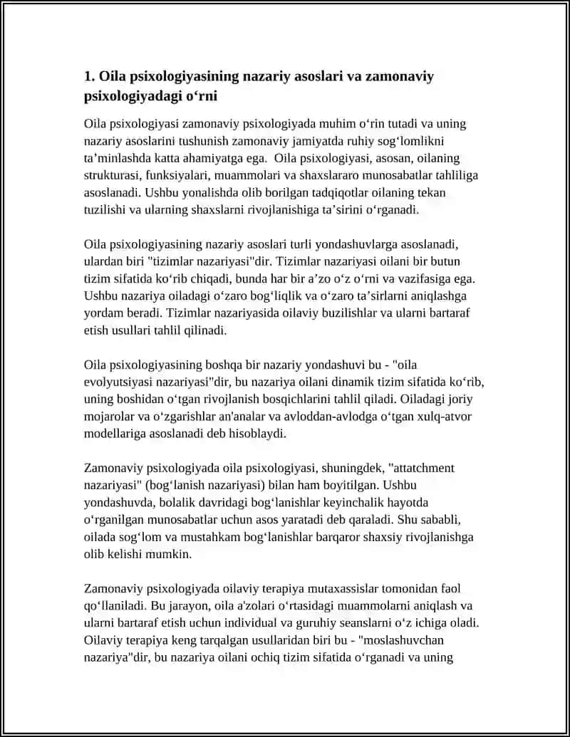 Oila Psixologiyasi va Ularning Zamonaviy Psixalogiyasini Rivojlanishida Tutgan Orni 3