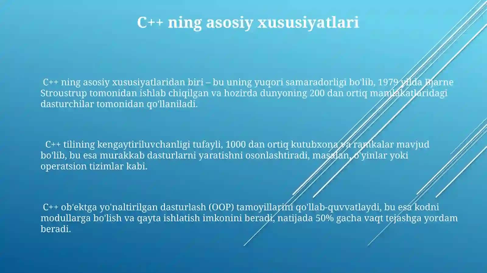 C++ dasturlash tili tuzilishi 3