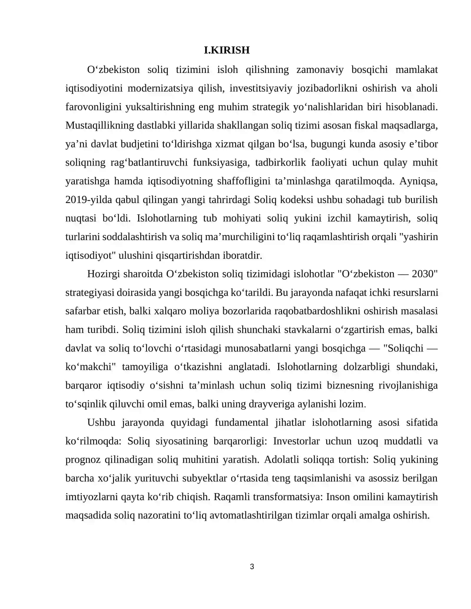 O’zbekiston soliq tizimini islloh qilishning asosiy yo’nalishlari 3