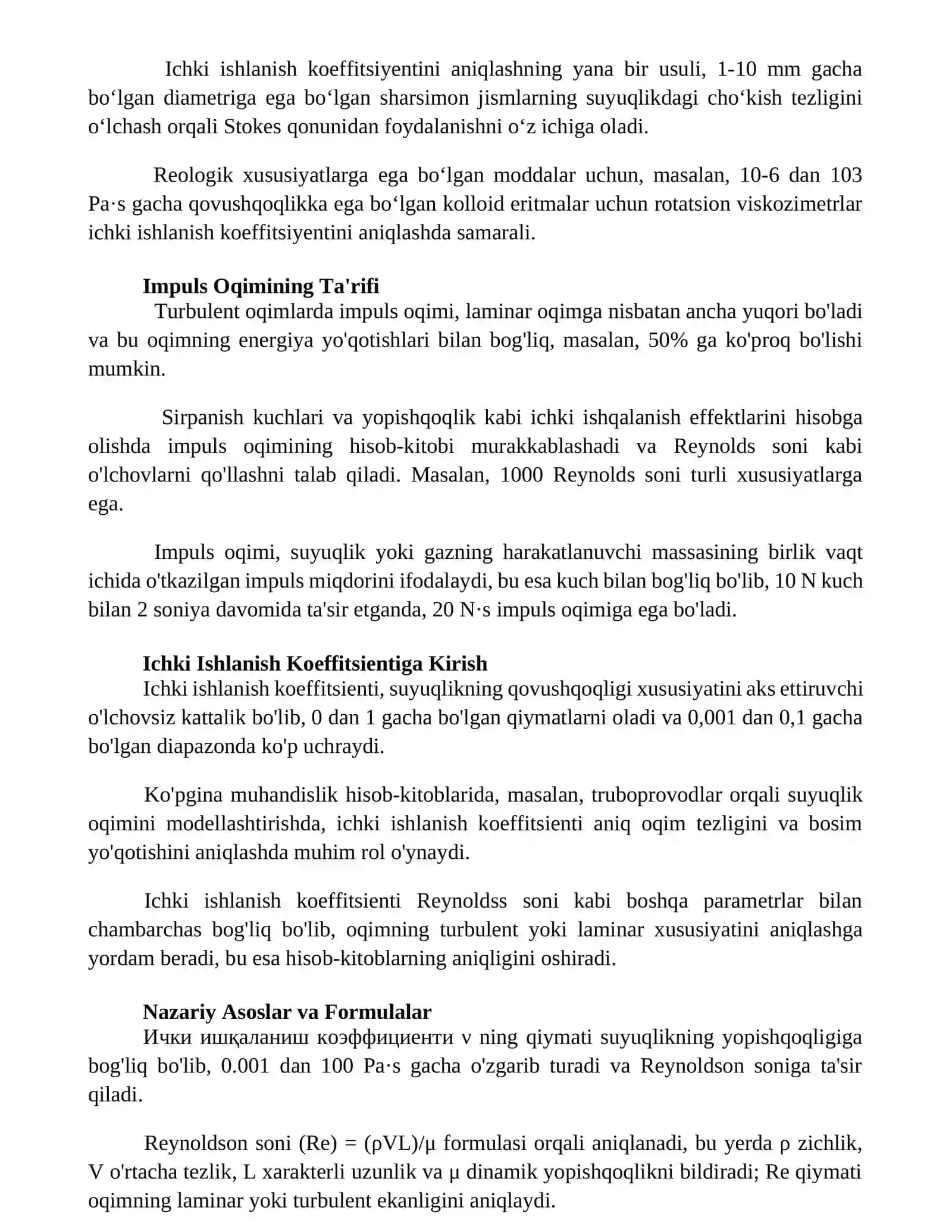 Impuls Oqimini Hisoblash Usullari 3