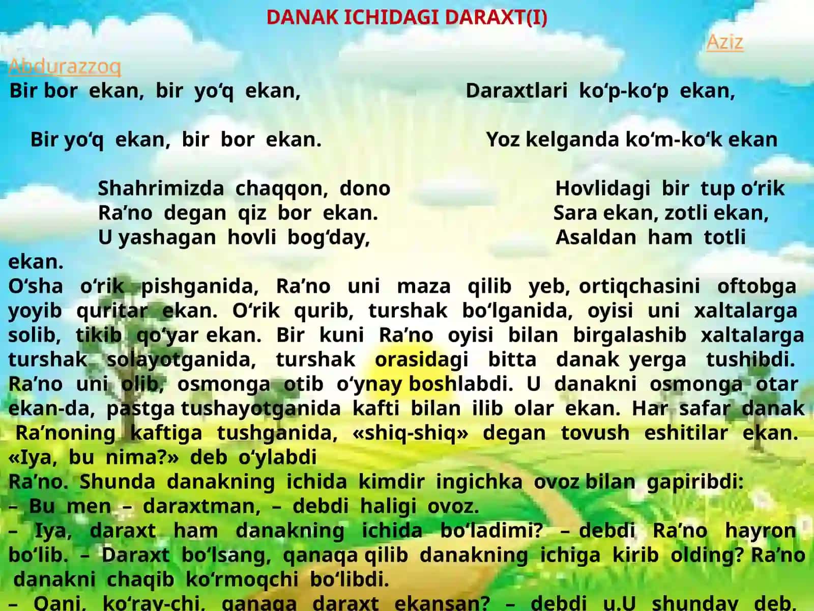 Danak ichidagi daraxt(1-qism) 3