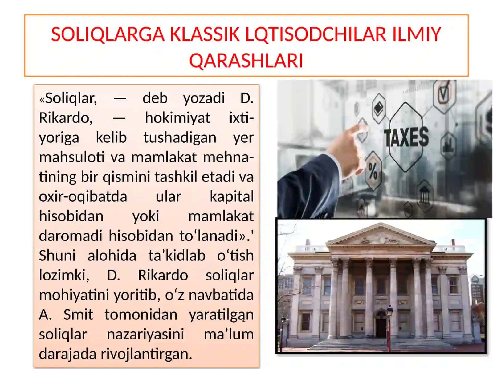 Soliqlar va soliqqa tortish fanining predmeti va o'qitish uslubiyoti 3