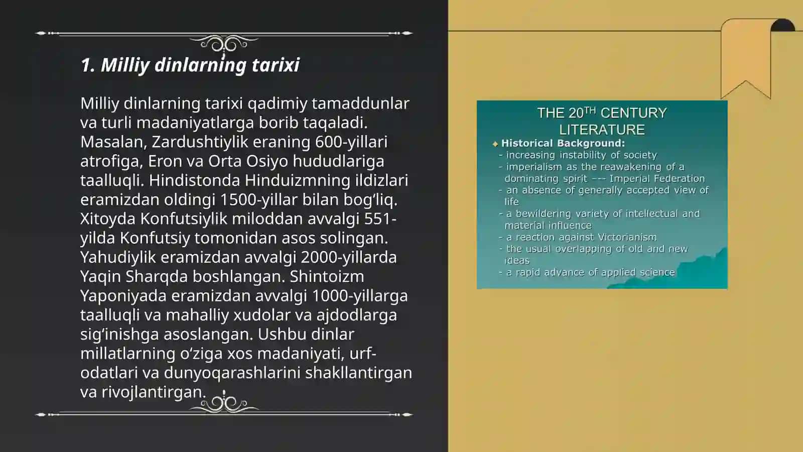 Dunyo madaniyatidagi milliy dinlar 3