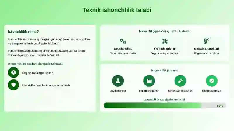 Mashinalarga qo'yiladigan asosiy talablar 3