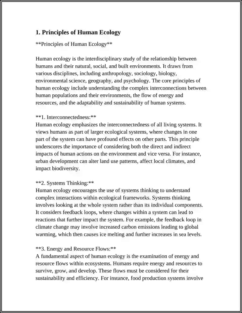 Principles of Human Ecology 3