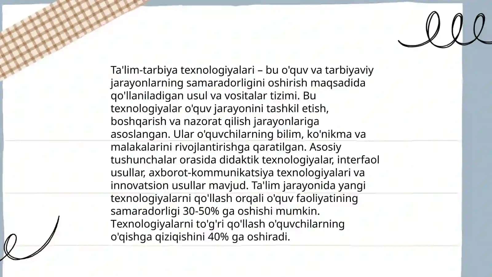 Ta'lim-tarbiya texnologiyalarining mohiyati va mazmuni 3
