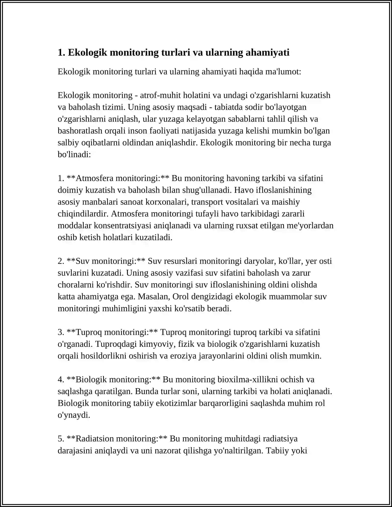 EKALOGIK MONITORING TA'DBIRLARGA QO'LLANILADIGAN ASBOB USKUNALAR 3